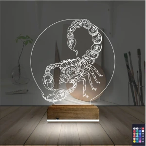 Akrep Burcu 3D Lamba - Masa Gece Lambası Akrep Burcu 3D Lamba - Masa Gece Lambası