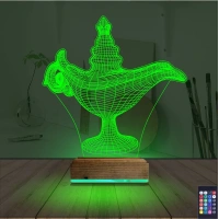 Alaaddin Sihirli Lamba 3D Lamba - Masa Gece Lambası