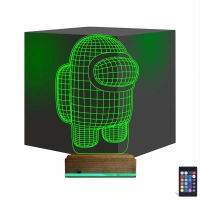 Among Us Astronaut 3D Lamba - Masa Gece Lambası