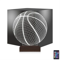 Basketbol Topu Basketçi 3D Lamba - Masa Gece Lambası Basketbol Topu Basketçi 3D Lamba - Masa Gece Lambası