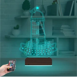 Deniz Feneri Kuş 3D Lamba - Masa Gece Lambası Deniz Feneri Kuş 3D Lamba - Masa Gece Lambası