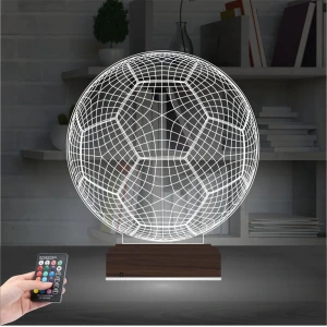 Futbol Topu Futbolcu Taraftar Spor 3D Lamba - Masa Gece Lambası Futbol Topu Futbolcu Taraftar Spor 3D Lamba - Masa Gece Lambası