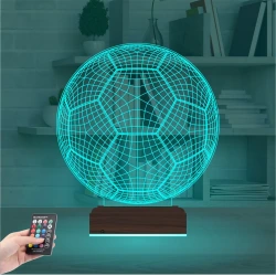 Futbol Topu Futbolcu Taraftar Spor 3D Lamba - Masa Gece Lambası Futbol Topu Futbolcu Taraftar Spor 3D Lamba - Masa Gece Lambası