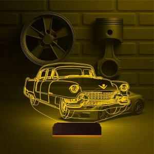 Amerikan Klasik Araba Vintage 3D Lamba - Masa Gece Lambası Amerikan Klasik Araba Vintage 3D Lamba - Masa Gece Lambası