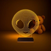 Alien Uzaylı Çocuk Odası 3D Lamba - Masa Gece Lambası