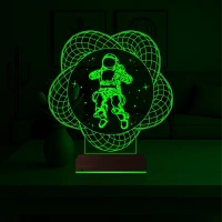 Astronot Uzay 3D Lamba - Masa Gece Lambası