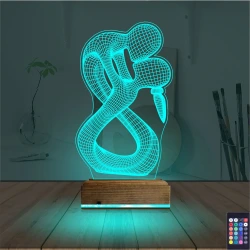 Minimalist Aşk Sevgili 3D Lamba - Masa Gece Lambası Minimalist Aşk Sevgili 3D Lamba - Masa Gece Lambası