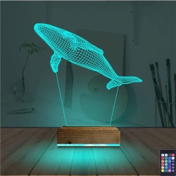 Balina 3D Lamba - Masa Gece Lambası Balina 3D Lamba - Masa Gece Lambası