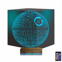 Death Star Ölüm Yıldızı 3D Lamba - Masa Gece Lambası