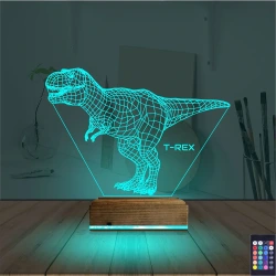 Dinozor T-rex 3D Lamba - Masa Gece Lambası Dinozor T-rex 3D Lamba - Masa Gece Lambası