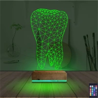 Diş 3D Lamba - Masa Gece Lambası