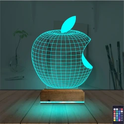 Elma Diyetisyen 3D Lamba - Masa Gece Lambası