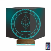 Crypto Ethereum Coin 3D Lamba - Masa Gece Lambası Crypto Ethereum Coin 3D Lamba - Masa Gece Lambası