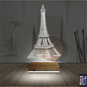 Eyfel Kulesi 3D Lamba - Masa Gece Lambası Eyfel Kulesi 3D Lamba - Masa Gece Lambası