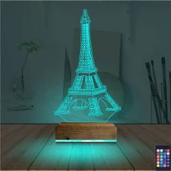 Eyfel Kulesi 3D Lamba - Masa Gece Lambası Eyfel Kulesi 3D Lamba - Masa Gece Lambası