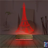Eyfel Kulesi 3D Lamba - Masa Gece Lambası