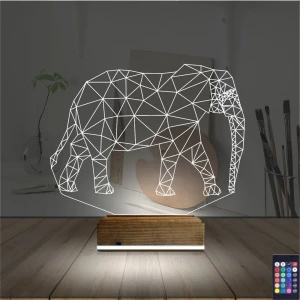 Fil 3D Lamba - Masa Gece Lambası Fil 3D Lamba - Masa Gece Lambası