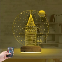 Galata Kulesi 3D Lamba - Masa Gece Lambası