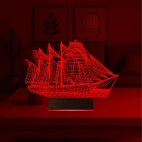 Gemi Kaptan 3D Lamba - Masa Gece Lambası