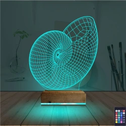 Deniz Kabuğu 3D Lamba - Masa Gece Lambası