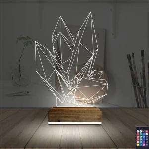 Kristal Tasarım 3D Lamba - Masa Gece Lambası Kristal Tasarım 3D Lamba - Masa Gece Lambası