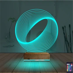 Geometrik Dekoratif 3D Lamba - Masa Gece Lambası Geometrik Dekoratif 3D Lamba - Masa Gece Lambası