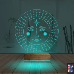 Mistik Güneş 3D Lamba - Masa Gece Lambası Mistik Güneş 3D Lamba - Masa Gece Lambası