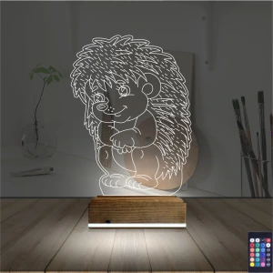 Kirpi 3D Lamba - Masa Gece Lambası Kirpi 3D Lamba - Masa Gece Lambası