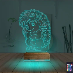Kirpi 3D Lamba - Masa Gece Lambası Kirpi 3D Lamba - Masa Gece Lambası