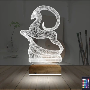 Koç Burç 3D Lamba - Masa Gece Lambası Koç Burç 3D Lamba - Masa Gece Lambası