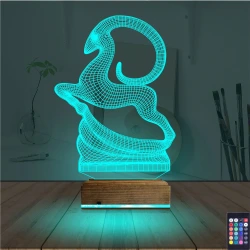 Koç Burç 3D Lamba - Masa Gece Lambası Koç Burç 3D Lamba - Masa Gece Lambası
