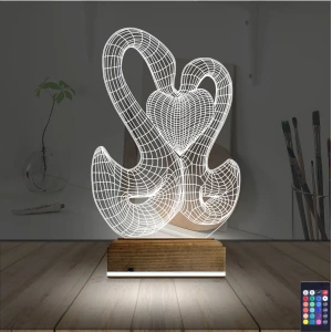 Kuğu 3D Lamba - Masa Gece Lambası Kuğu 3D Lamba - Masa Gece Lambası