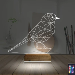 Kuş Kanarya Taraftar 3D Lamba - Masa Gece Lambası Kuş Kanarya Taraftar 3D Lamba - Masa Gece Lambası