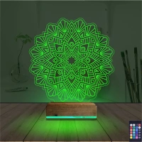 Mandala 3D Lamba - Masa Gece Lambası