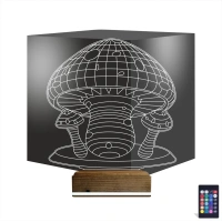 Mantar Çocuk Odası 3D Lamba - Masa Gece Lambası