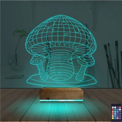 Mantar Çocuk Odası 3D Lamba - Masa Gece Lambası Mantar Çocuk Odası 3D Lamba - Masa Gece Lambası