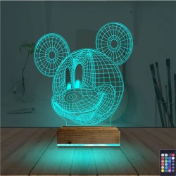 Miki Fare Çocuk Odası 3D Lamba - Masa Gece Lambası Miki Fare Çocuk Odası 3D Lamba - Masa Gece Lambası