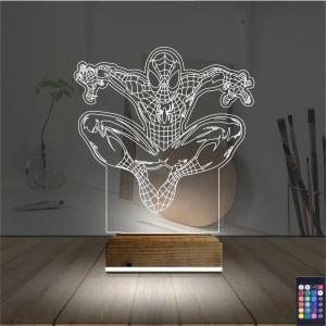Örümcek Adam Spider Man 3D Lamba - Masa Gece Lambası Örümcek Adam Spider Man 3D Lamba - Masa Gece Lambası