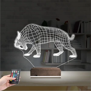 Kaplan 3D Lamba - Masa Gece Lambası Kaplan 3D Lamba - Masa Gece Lambası