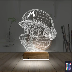 Super Mario 3D Lamba - Masa Gece Lambası Super Mario 3D Lamba - Masa Gece Lambası