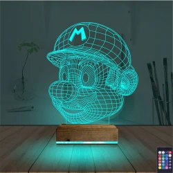 Super Mario 3D Lamba - Masa Gece Lambası Super Mario 3D Lamba - Masa Gece Lambası
