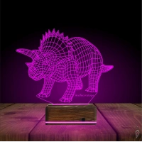 Dinozor Anchiceratops 3D Lamba - Masa Gece Lambası