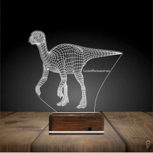 Dinozor Lesothosaurus 3D Lamba - Masa Gece Lambası Dinozor Lesothosaurus 3D Lamba - Masa Gece Lambası