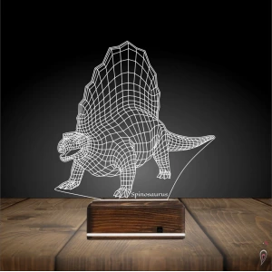 Dinozor Spinosaurus 3D Lamba - Masa Gece Lambası Dinozor Spinosaurus 3D Lamba - Masa Gece Lambası