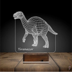 Dinozor Tiranazor 3D Lamba - Masa Gece Lambası Dinozor Tiranazor 3D Lamba - Masa Gece Lambası
