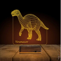 Dinozor Tiranazor 3D Lamba - Masa Gece Lambası