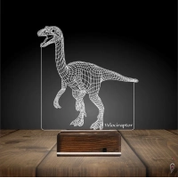 Dinozor Velociraptor 3D Lamba - Masa Gece Lambası