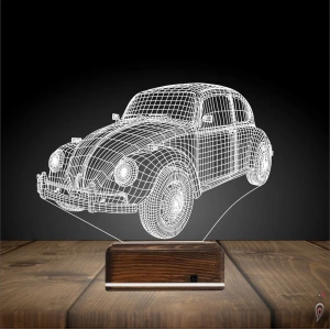 Vovos Klasik Araba 3D Lamba - Masa Gece Lambası Vovos Klasik Araba 3D Lamba - Masa Gece Lambası
