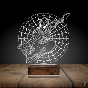 Örümcek Adap Spider Man Ağ 3D Lamba - Masa Gece Lambası Örümcek Adap Spider Man Ağ 3D Lamba - Masa Gece Lambası