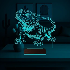 Kertenkele Bukalemun 3D Lamba - Masa Gece Lambası Kertenkele Bukalemun 3D Lamba - Masa Gece Lambası